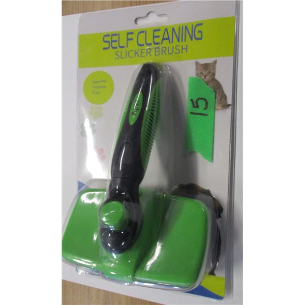 NEW:  PET SELF CLEANING SLICKER BRUSH