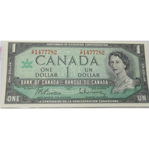 1967 CRISP UNCIRCULATED CANADA CENTENNIAL LAST OF CANADA $1 BILLS