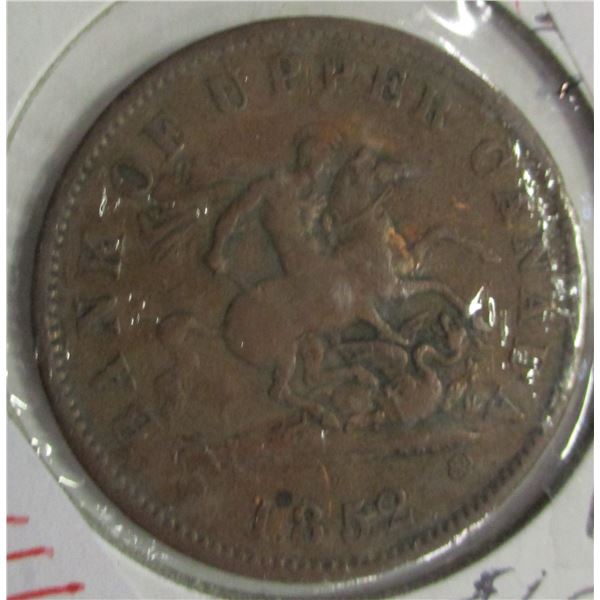 1852 CANADA ST. GEORGES LARGE PENNY TOKEN