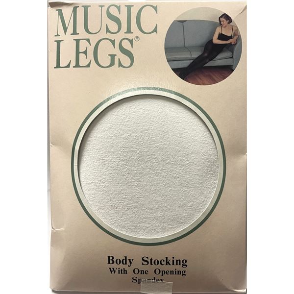Music Legs body stocking white spandex