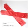 Image 2 : Extra Long Satin Gloves Red