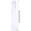 Image 2 : Extra Long Satin Gloves White