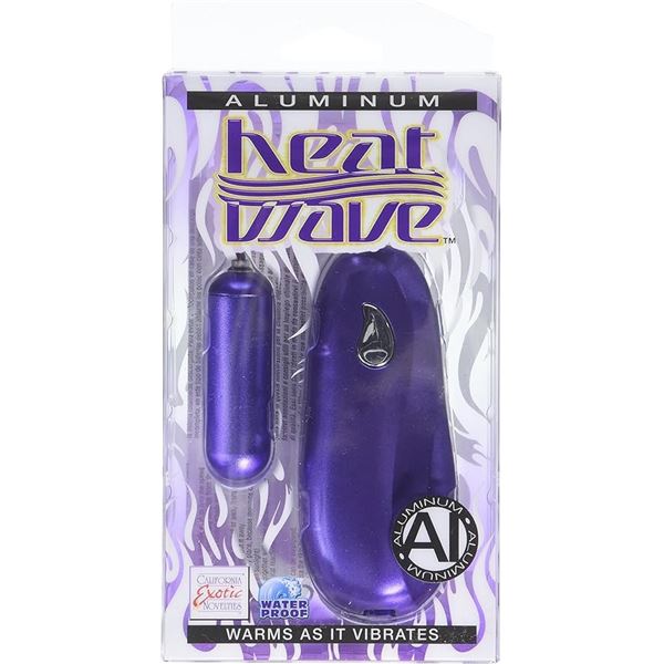 California Exotics Aluminum Heat Wave Slim Teaser Warming Bullet Waterproof, Purple, 2.5 Inch