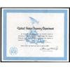 Image 1 : United States Treasury Department Certificate.