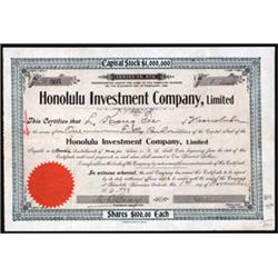 Honolulu Investment Company, Limited.