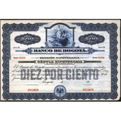Banco De Bogota Specimen Bond
