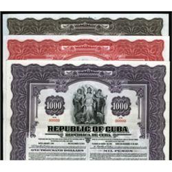 Republic of Cuba Bond Trio.