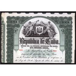Republica De Cuba, Specimen Bond.
