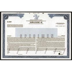 Daimler-Benz, AG ADR Specimen.