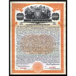 Swiss Confederation Specimen Bond.   