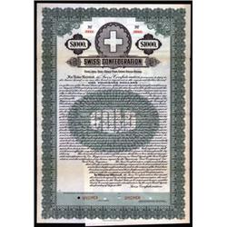 Swiss Confederation Specimen Bond.