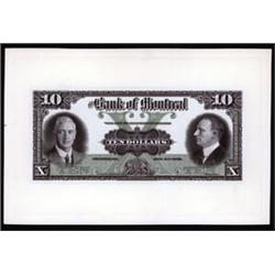 Bank of Montreal Proof Banknote.