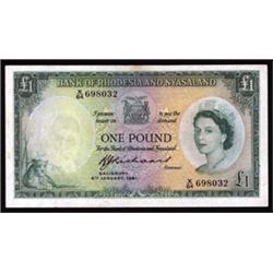 Bank of Rhodesia and Nyasaland, 1956 Issue.