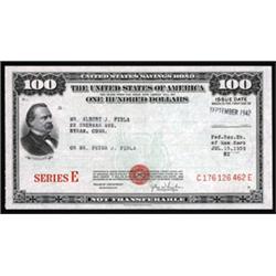 U.S. Savings Bond, Series E Pair.