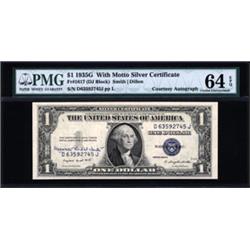 Silver Certificate Autographed Note.