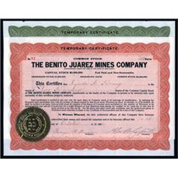 Benito Juarez Mines Company Stock Pair.
