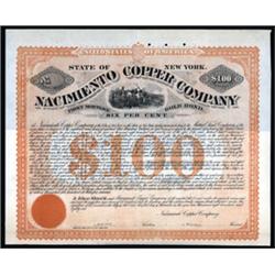 Nacimiento Copper Company Specimen Bond.