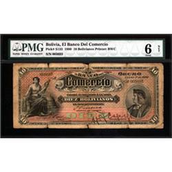 El Banco Del Comercio, 1900 Issue.