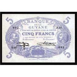 Banque De La Guyane, 1888-1922 Issue.