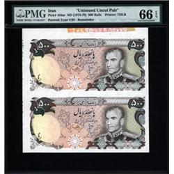 Bank Markazi Iran Unissued Uncut Pair.