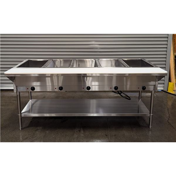 5-Pan Electric Steam Table, Omcan 46648 | Assembled/R8FL