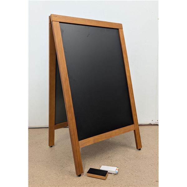 A-Frame Sidewalk Menu Chalkboard, Natural, Omcan 31398 | CC2