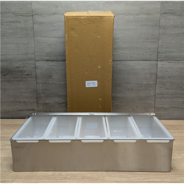 5-Compartment Condiment Holder, Omcan 80866 | L10-2