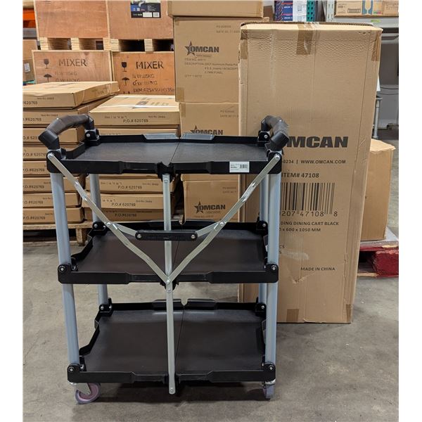 Folding Bussing Cart, Omcan 47108 | MR1-1