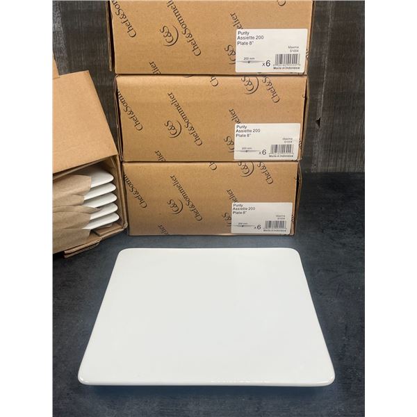 8" Purity Square Plates, Chef & Sommelier S1004 - Lot of 24 | R8Pallet