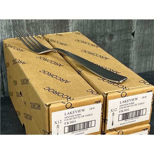 Lakeview Dinner Forks, Arcoroc FK901  - Lot of 48pcs | L6CR5