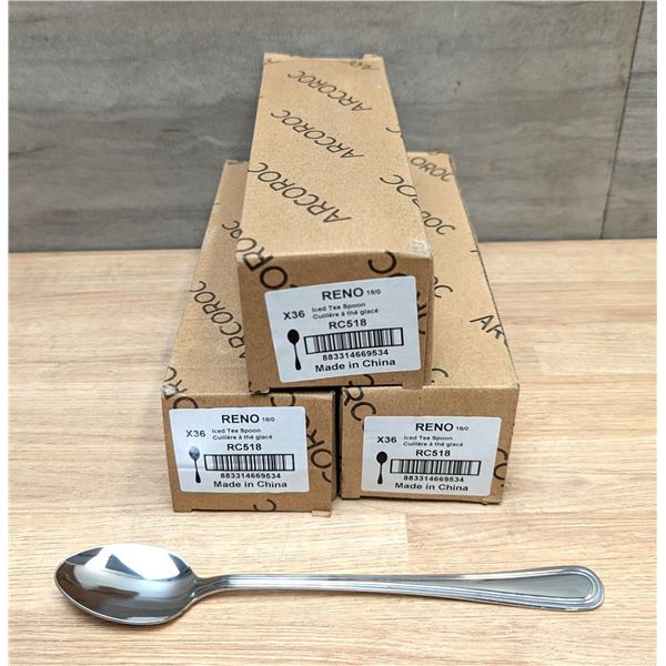 Reno Iced Tea Spoons, Arcoroc RC518 - Lot of 72 (2 Boxes) | GY1-2