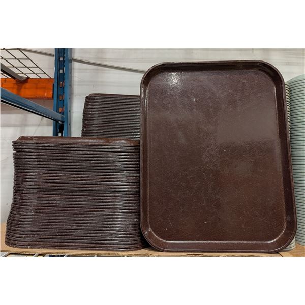 Cambro Brown Trays - Lot of 36 | MOBILE CART