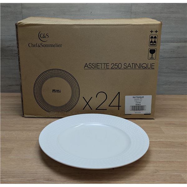 Satinique 9-3/4" Brunch Plate, Chef & Sommelier S0403 - Lot of 24 | R4-3
