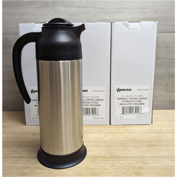 1L Insulated Carafes, Omcan 47444 - Lot of 3 | L6CR4