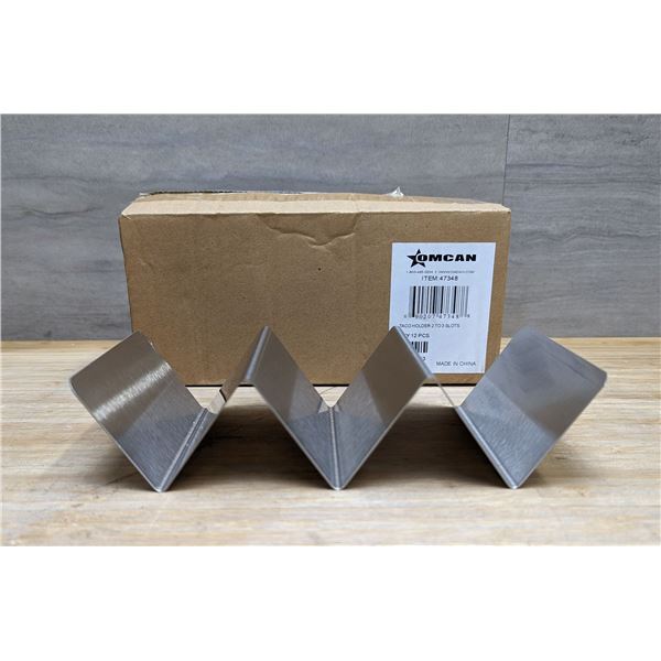 2 or 3 Slot Stainless Taco Holders, Omcan 47348 - Lot of 12 | L3-3