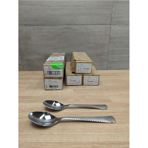 Arcoroc Leila Dessert Spoons & Tea Spoons - Lot of 60pcs (5 Boxes) | FtC
