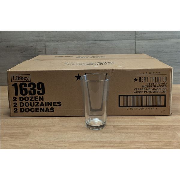 Libbey Heat Treated 16oz Mixing Glasses - Lot of 24 (1 Case) | FtD