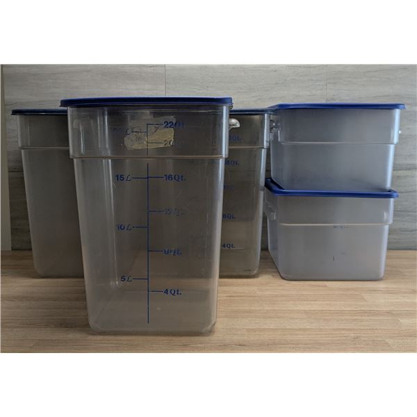 12qt & 22qt Food Storage Containers - Lot of 5pcs | FtF
