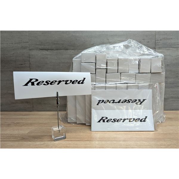 Reserved Signs W/Card Holders - Lot of 62 | FtB