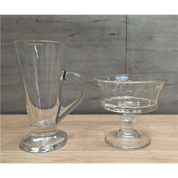 Latte Glass Mugs & Sundae Bowls - Lot of Approx. 45pcs | ML2-2/MC6