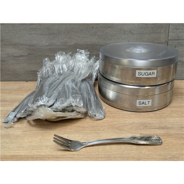 Containers & Dessert Forks - Lot of Approx. 50pcs | ML2-2/MC8