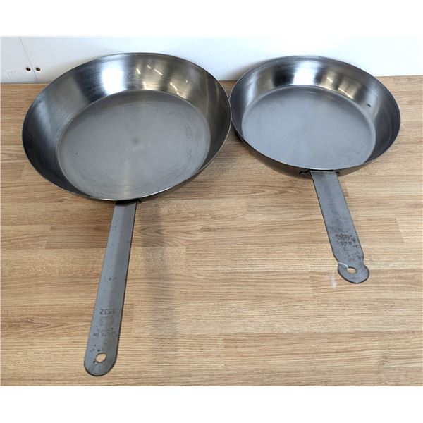 10-3/4" &  12-1/2" French Style Fry Pans - Lot of 2pcs | Ft1