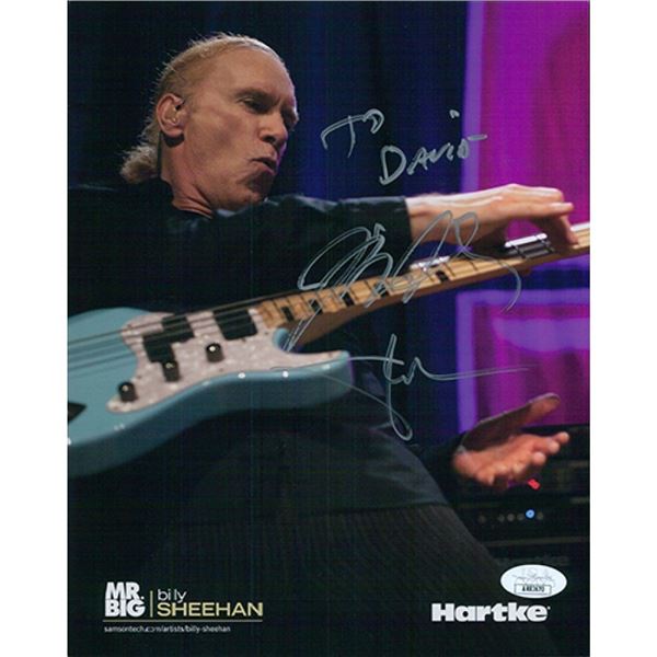 Mr. Big Bassist Billy Sheehan signed photo. JSA Authenticated