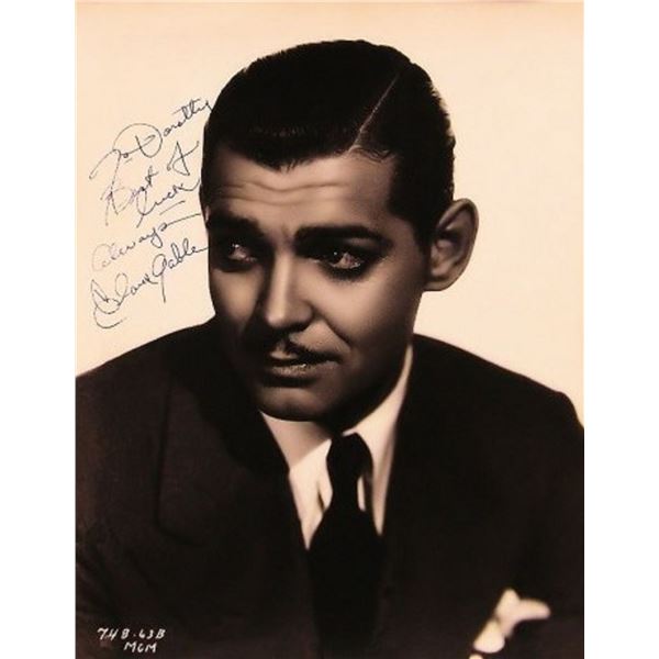 Clark Gable signed portrait photo
