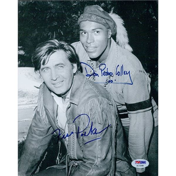 Daniel Boone Fess Parker and Don Pedro Colley signed photo. JSA Authenticated