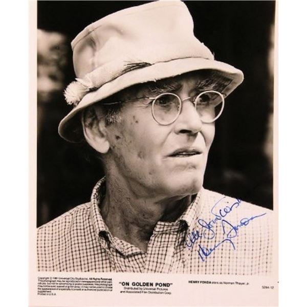 Henry Fonda signed On Golden Pond photo