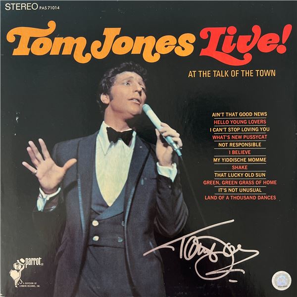 Tom Jones signed "Live! At the Talk of the Town" album