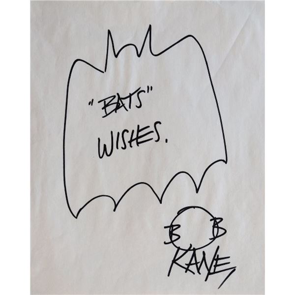 Batman Bob Kane original hand drawn signed sketch