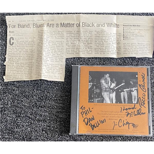 Howard & The White Boys signed CD with newspaper clipping