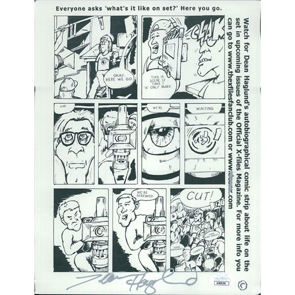 X-Files Dean Haglund signed promo photo. JSA Authenticated